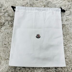MONCLER authentic white canvas drawstring dust bag